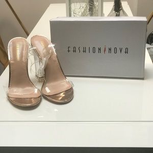Fashion Nova Perspex Strappy Sandals